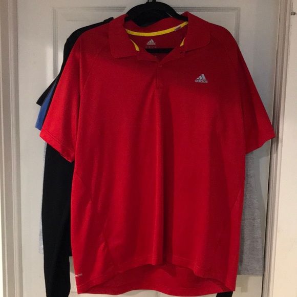 Adidas Red Polo Golf Shirt - Picture 1 of 1